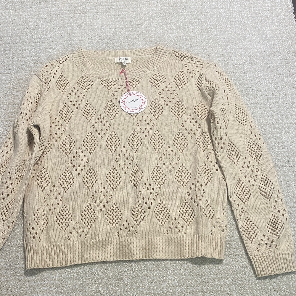 Umgee Beige Diamond Knit Sweater - Picture 12 of 13